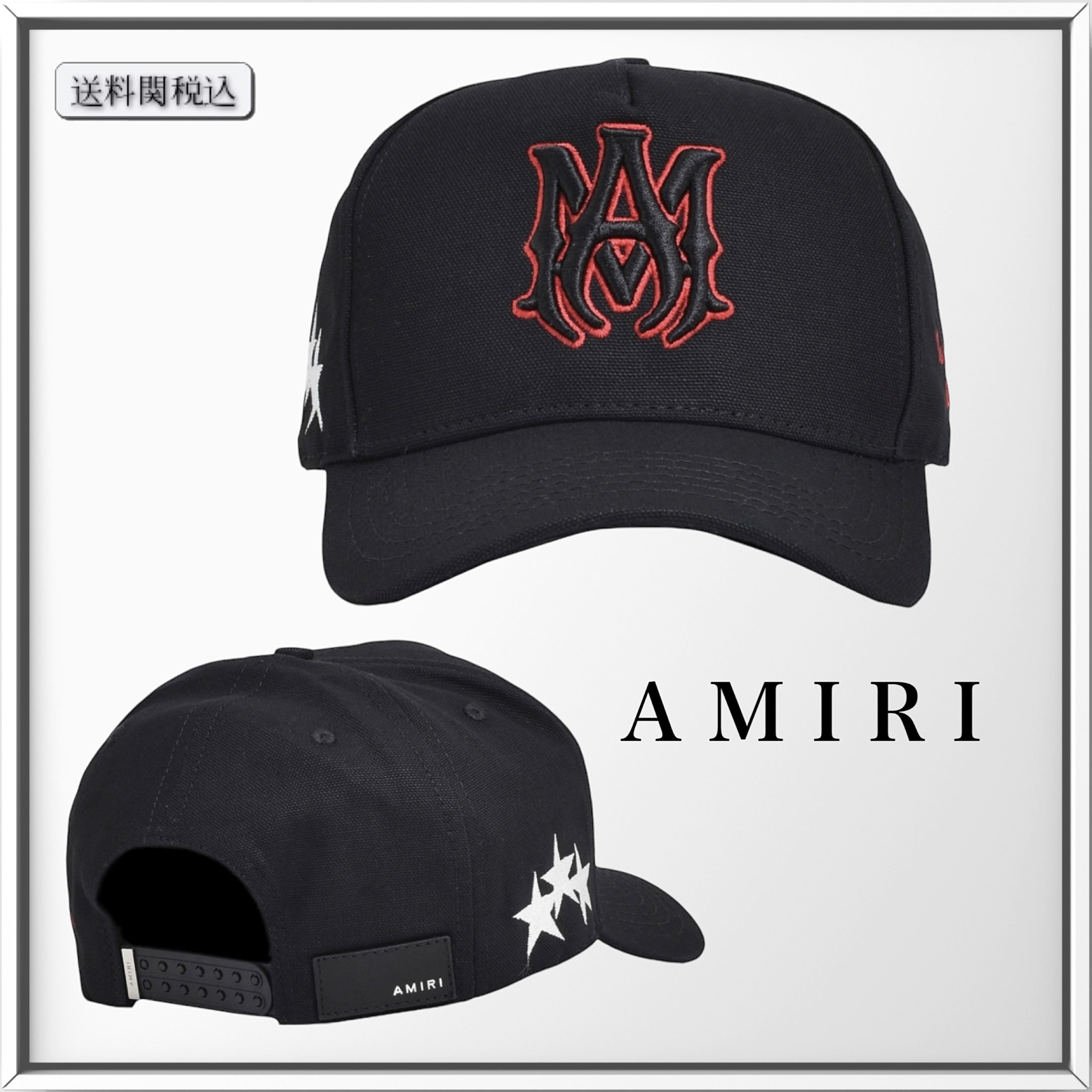 AMIRI ロゴ エンブロイダリー コットン ベースボールキャップ (AMIRI