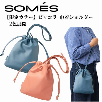 ソメス SOMES ピッコラ キンチャク バッグ 巾着 レザー 牛革 【Sold