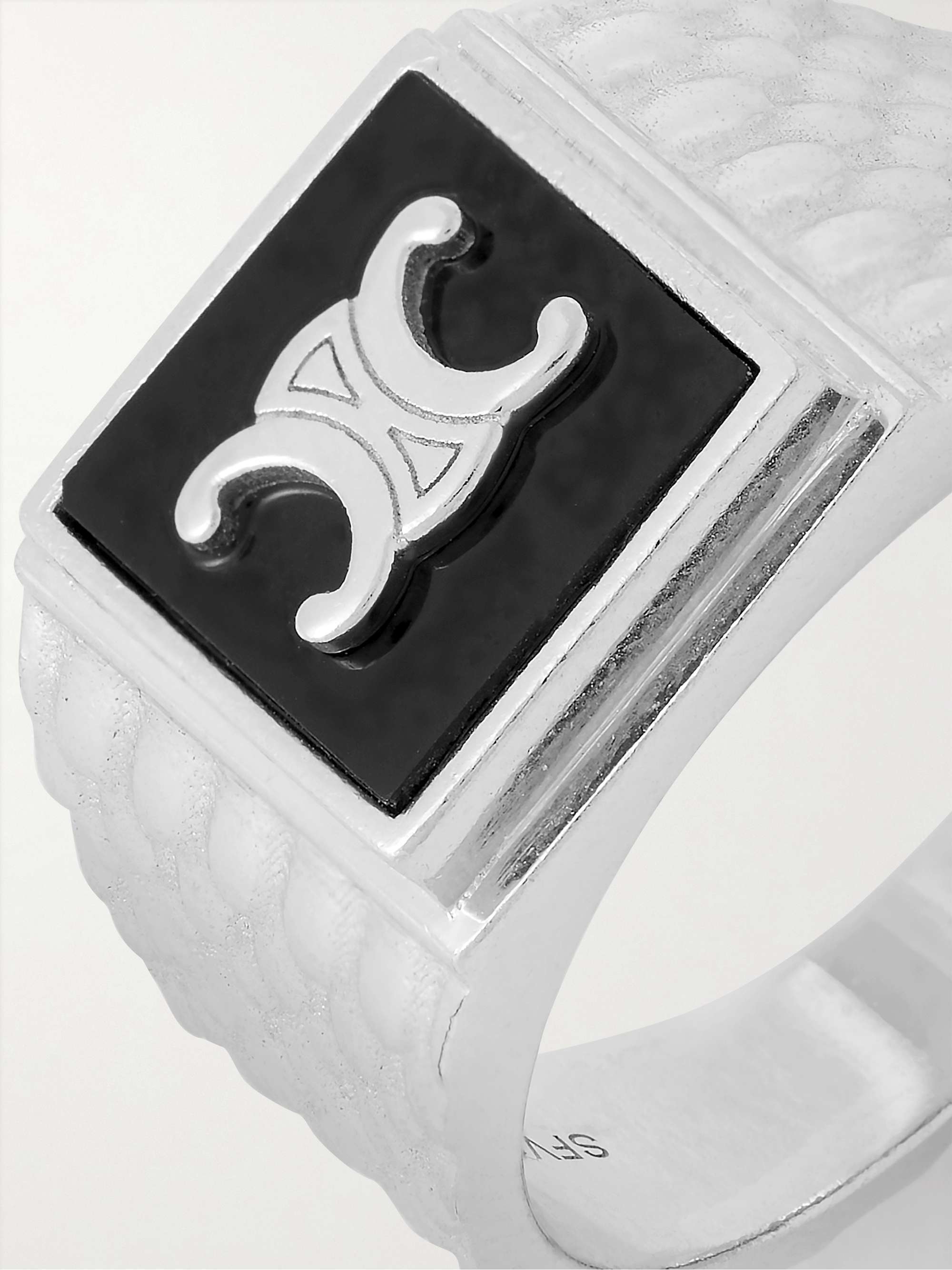 たかたか CELINE シルバー アンクレット オニキス シルバー925 たか