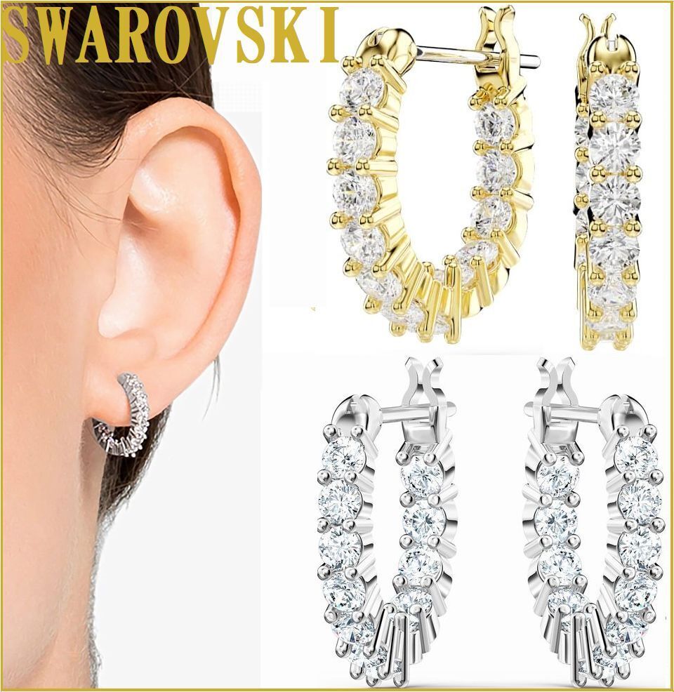 SWAROVSKIスワロフスキー Vittore フープピアス 追跡送料関税込