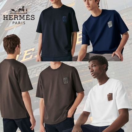 ブラウン（茶色）系 M HERMES(エルメス) Tシャツ・カットソー(メンズ
