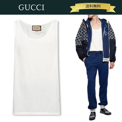GUCCI 上質コットン タンクトップ ホワイト（白）系 GUCCI(グッチ