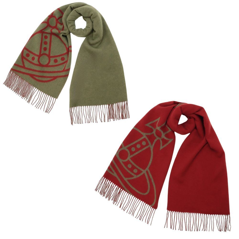 VivienneWestwood リバーシブル ウールマフラー