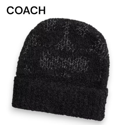 COACH ブランドロゴ ニット帽 ブラック 【公式通販】