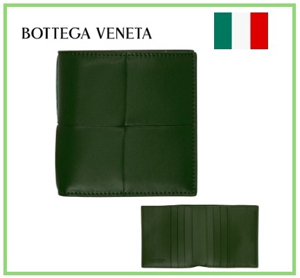 Bottega Veneta グリーン二つ折り財布