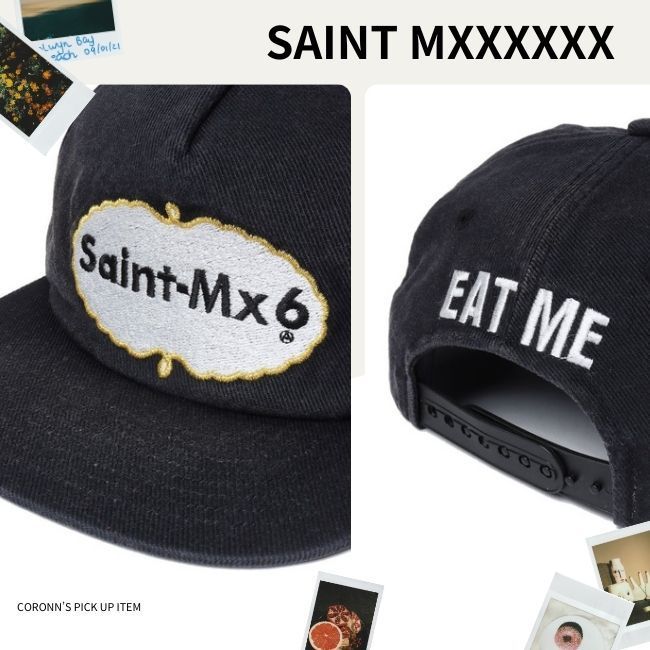 常田大希愛用BRAND《SAINT MXXXXXX》EAT ME 刺繍 5PANEL CAP