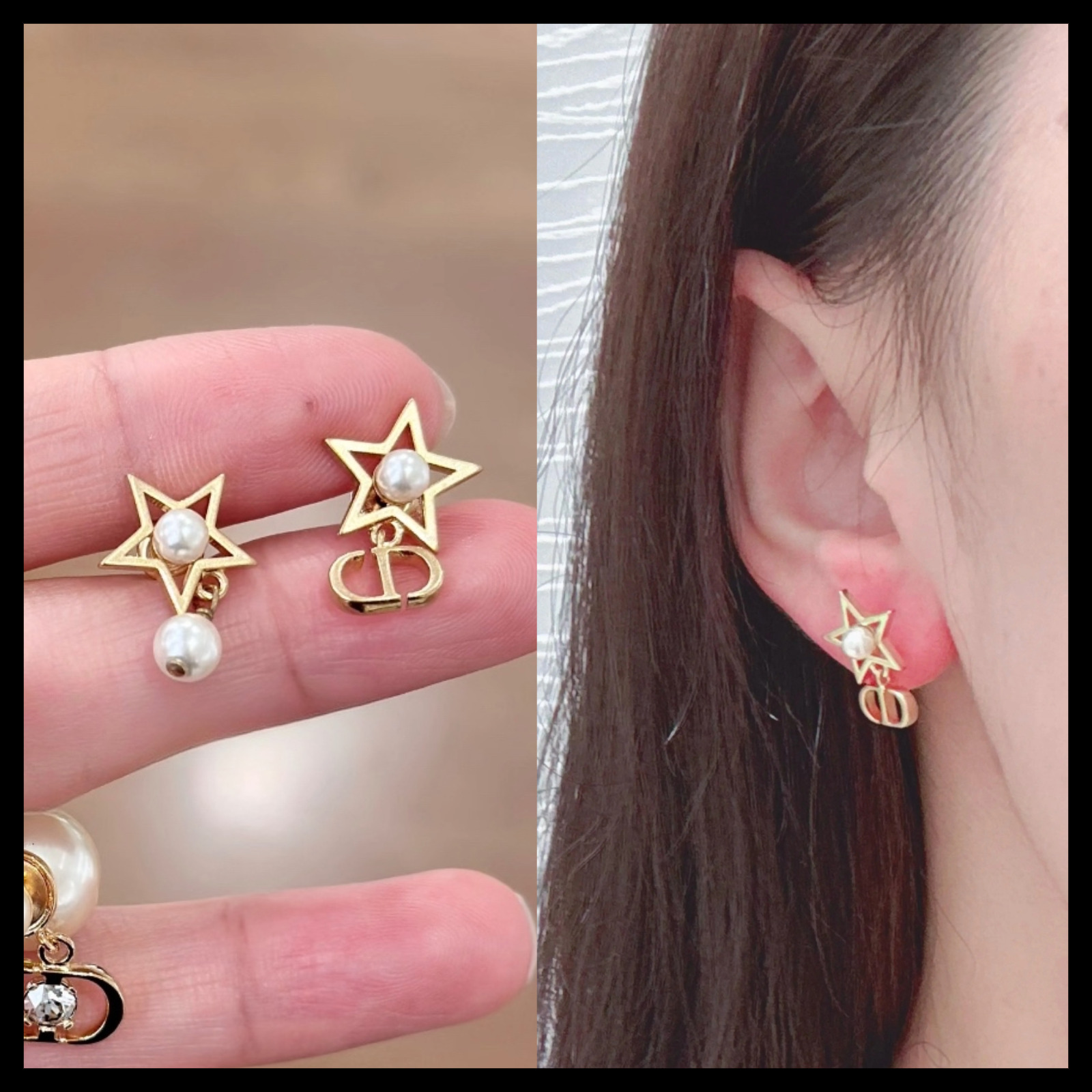 大人お洒落な星型♪】DIOR☆Petit CD Lucky Charms ピアス