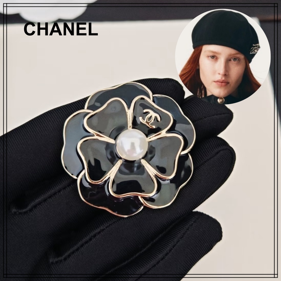 CHANEL ブローチ コサージュ カメリア 紅白 Betty1014 CHANEL ブローチ