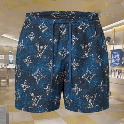 ルイヴィトン・モノグラム総柄 3Dポケット付 スイムパンツ(M) Louis