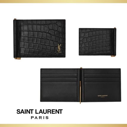 サンローラン タイニー カサンドラ クロコ 折り財布 519 ✨極美品