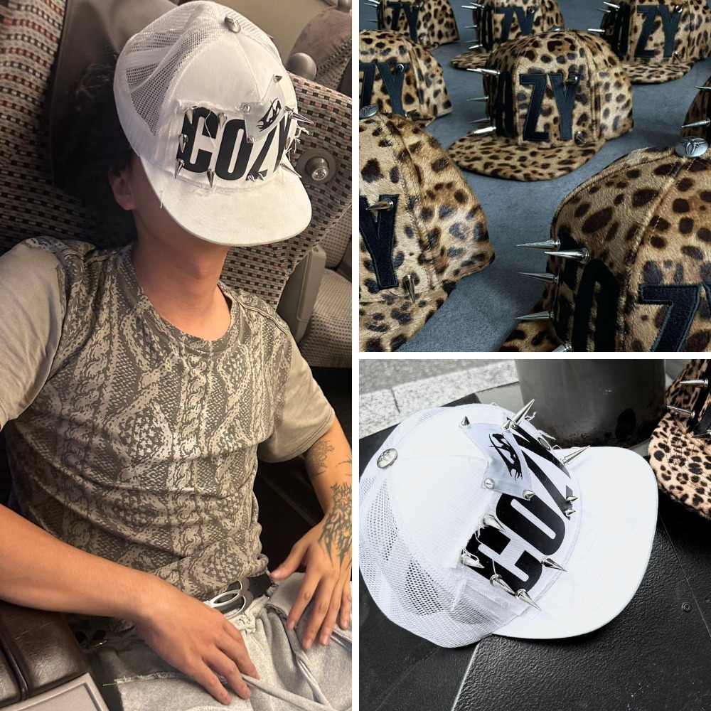 Cozy worldwide ヒョウ柄 スパイクキャップ Cozy world Wide】COZY