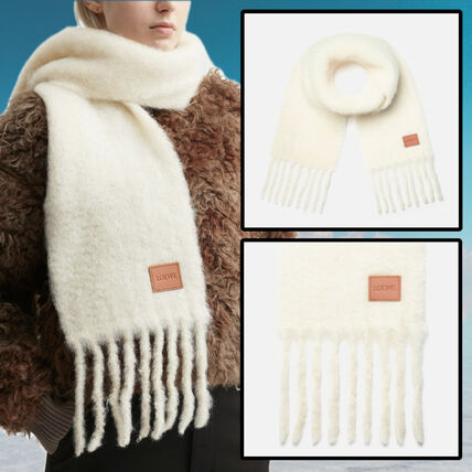 LOEWE マフラー ストール 白 ホワイト ロエベ LOEWEマフラー ホワイト