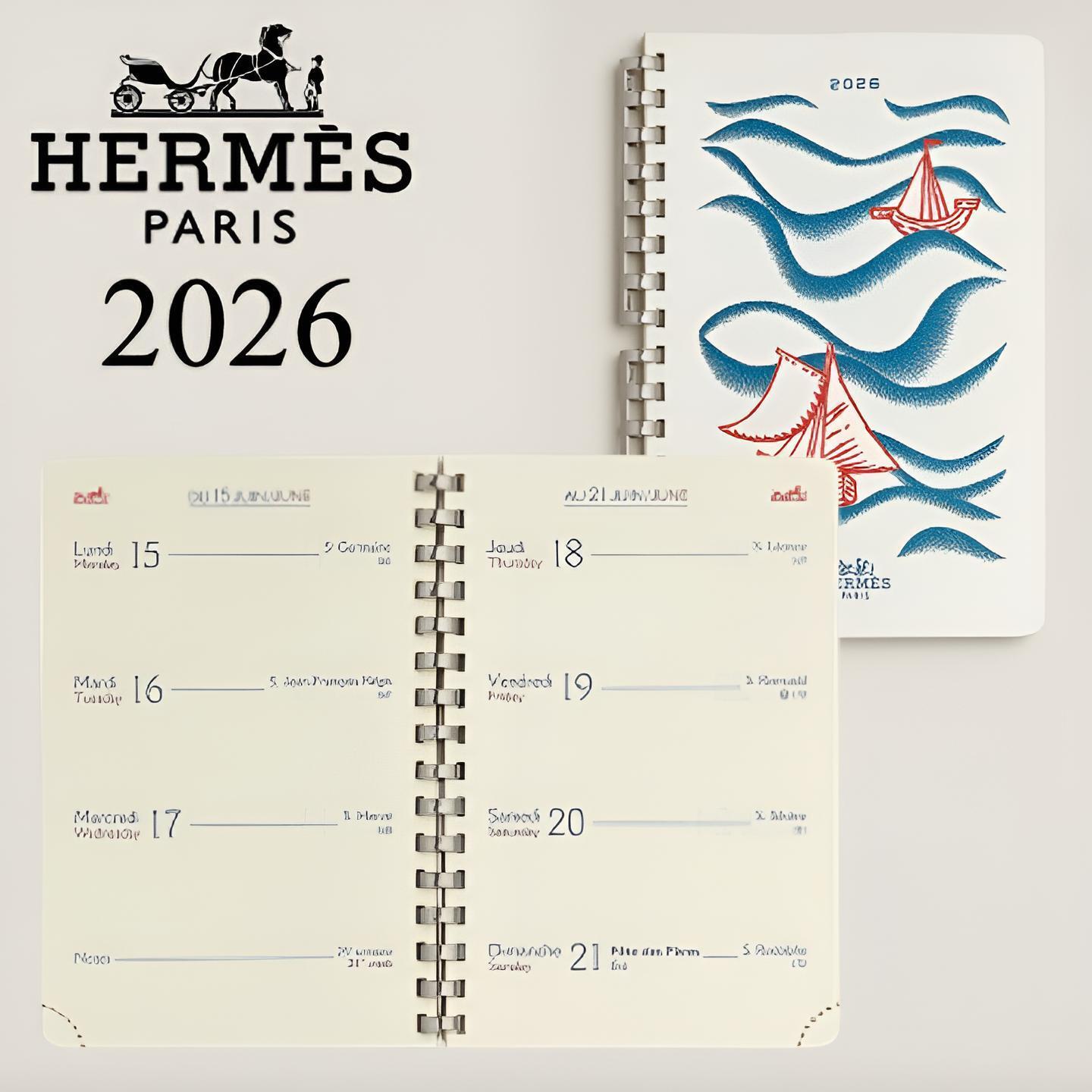 ☆2026年版☆【HERMES】アジェンダ《GM》レフィル 手帳 (HERMES/手帳