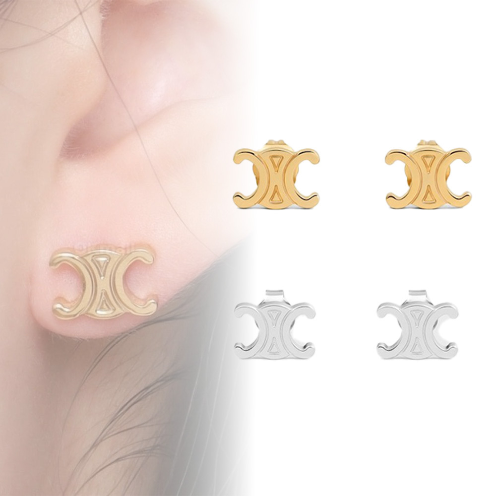 BTSテテ着用/すぐお届け】CELINE トリオンフ スタッズ ピアス (CELINE