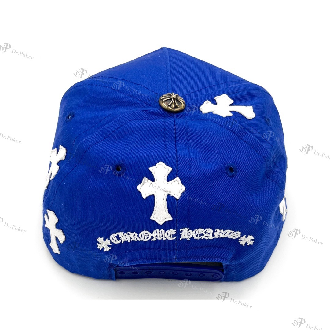 Chrome Hearts】CH クロスパッチ ベースボール キャップ 青系