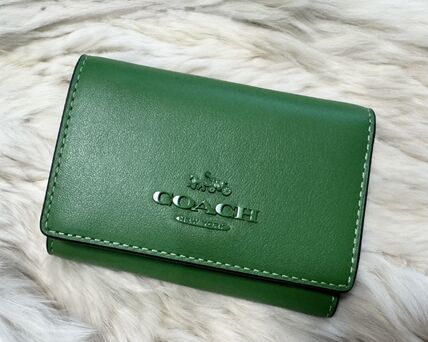 COACH コーチ 折り財布 ケリーグリーン 緑色 三つ折り財布 ミニ