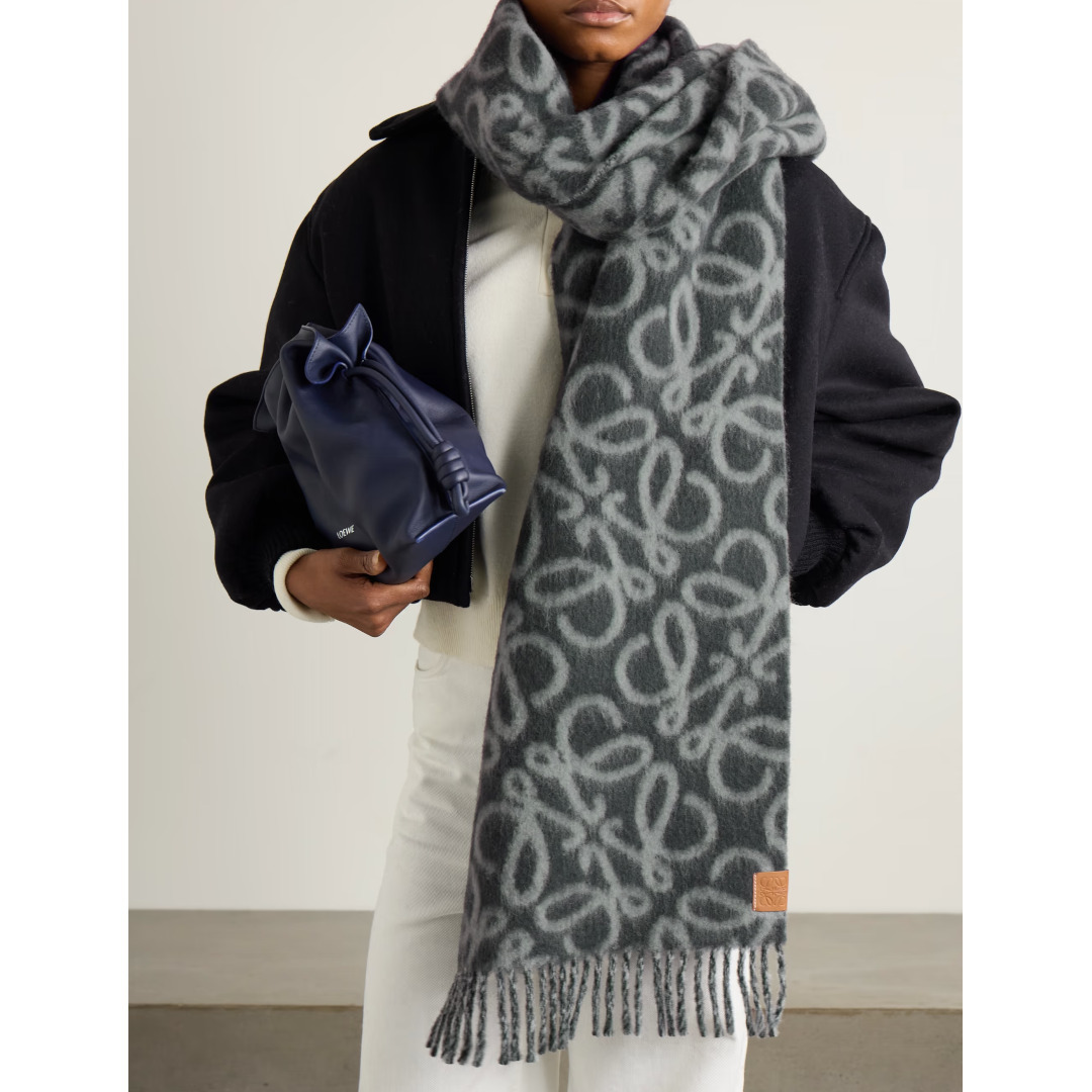 LOEWE】アナグラム スカーフ アルパカ & ウールブレンド (LOEWE