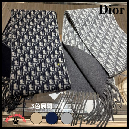 お洒落オブリーク柄♪】DIOR☆マフラー (Dior/マフラー