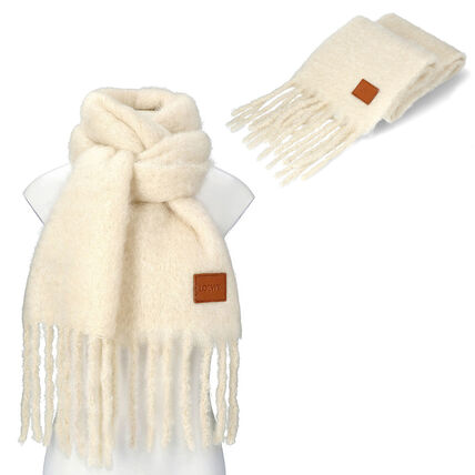 ロエベ LOEWE マフラー ホワイト フリンジ ホワイト（白）系 LOEWE