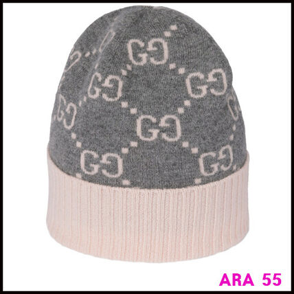 ピンク系 GUCCI(グッチ) ニットキャップ・ビーニー(レディース