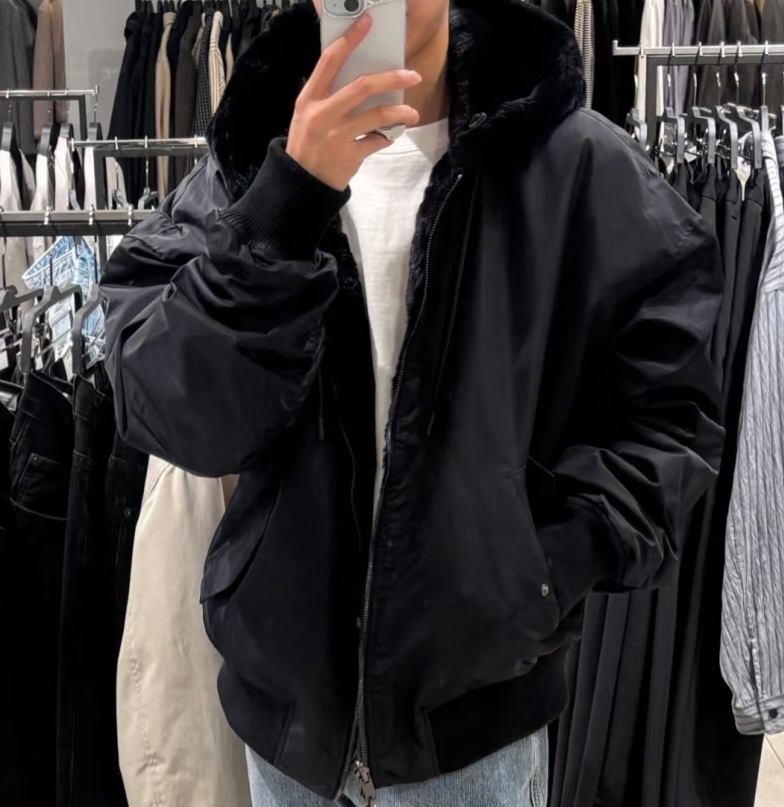 ZARA】24/25FW リバーシブルフェイクファーボンバージャケット