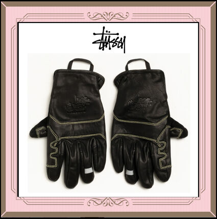 STUSSY ストゥーシー LETHER BIKE GLOVE S/M ステューシー】Stussy