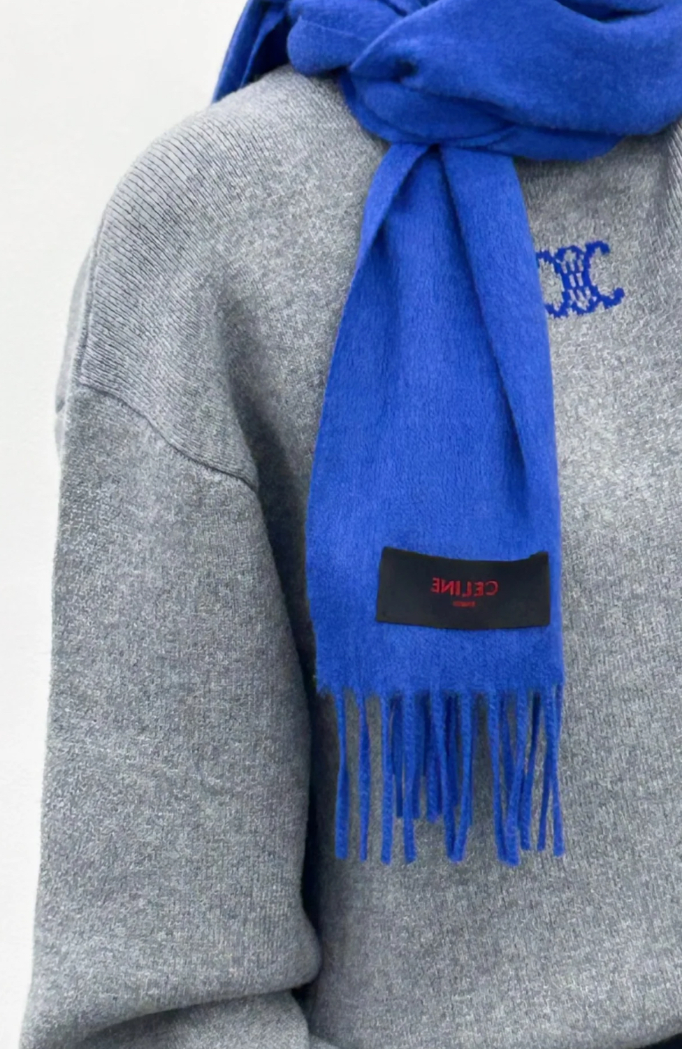 CELINE】セリーヌ カシミア スカーフ