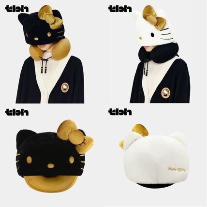 tbh x Hello Kitty フード付き トラベルU型ネックピロー 携帯用 (Hello