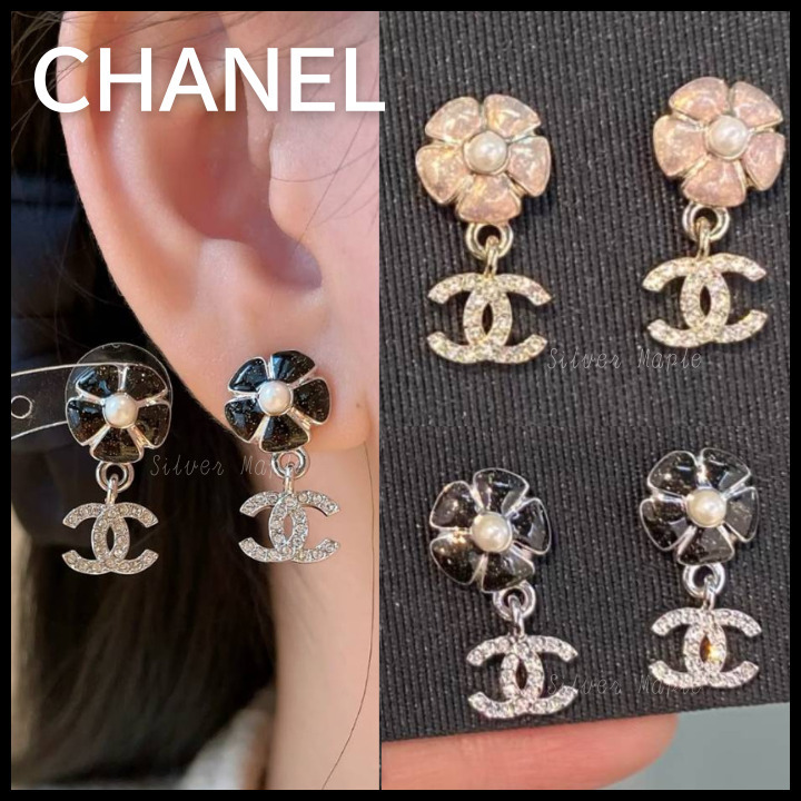 可憐な花×CCロゴ【CHANEL】ピアス 26C