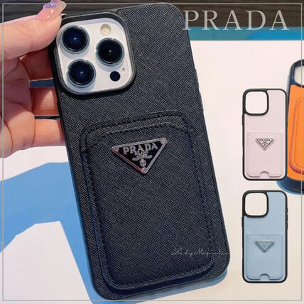 ブルー（青）系 PRADA(プラダ) iPhone・スマホケース(レディース