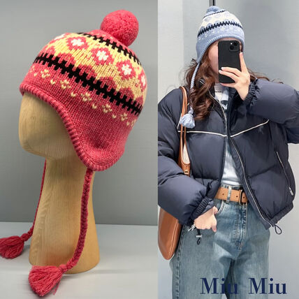 MiuMiu(ミュウミュウ) ニットキャップ・ビーニー(レディース