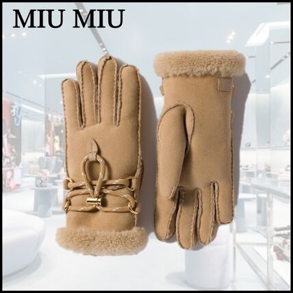 レザー（本革） MiuMiu(ミュウミュウ) 手袋(レディース) - ブランド