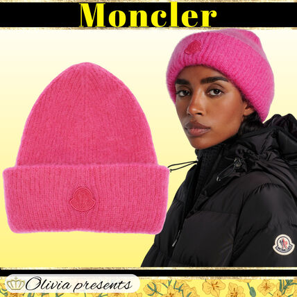 ピンク系 MONCLER(モンクレール) ニットキャップ・ビーニー(レディース