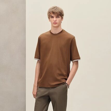 ブラウン（茶色）系 HERMES(エルメス) Tシャツ・カットソー(メンズ