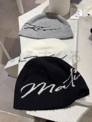 韓国 グレー（灰色）系 Matin Kim(マーティンキム) ニットキャップ