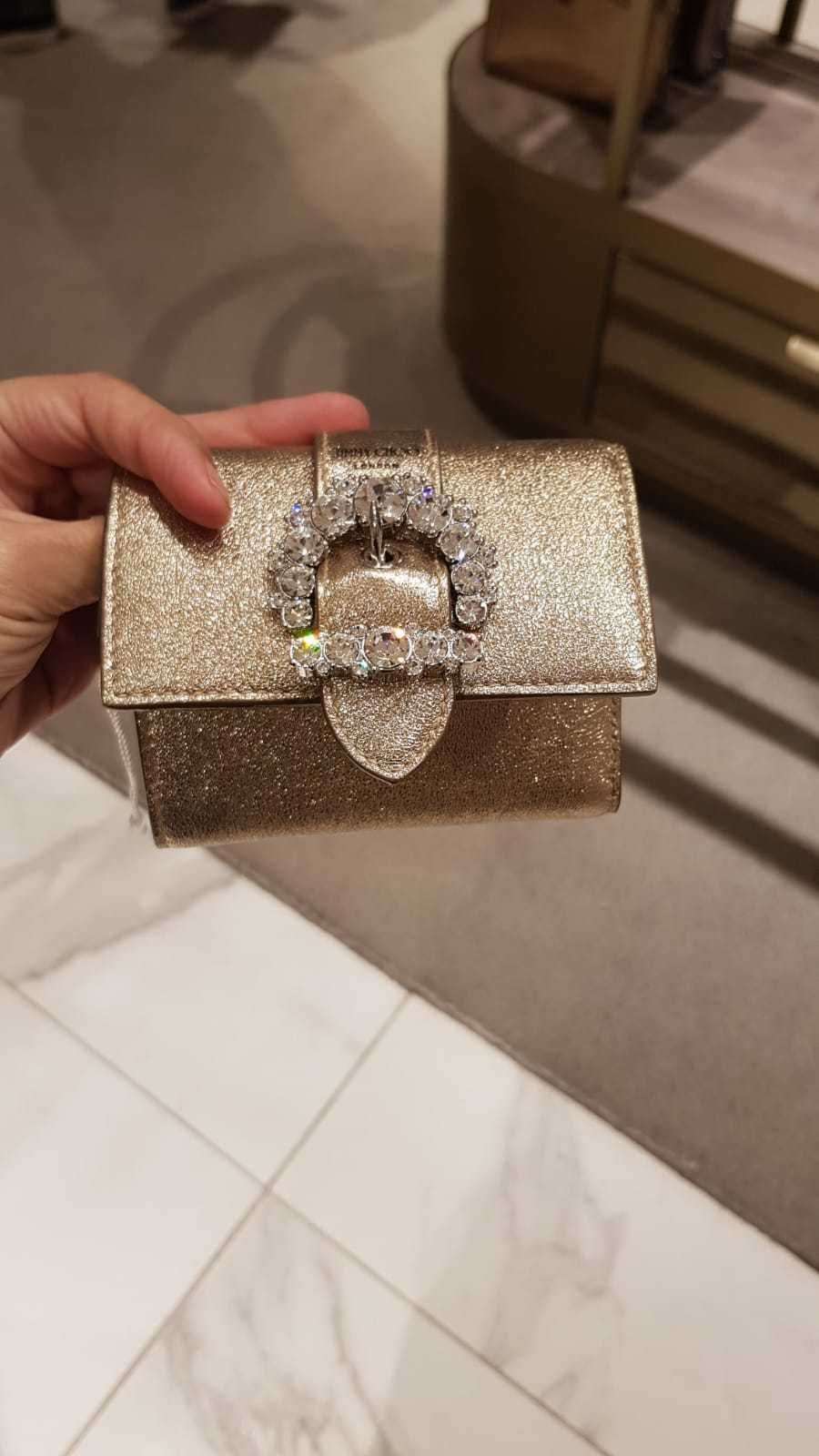 Jimmy☆Choo(セールで選べる3色)クリスタル付きCHERI/Wallet (Jimmy