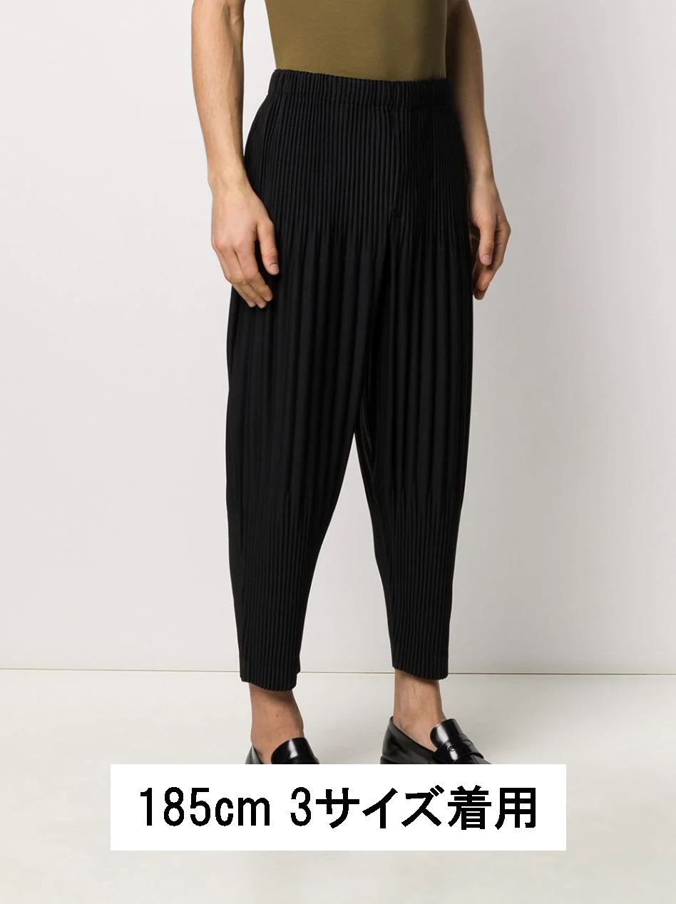サイズL】オムプリッセ イッセイミヤケ 定番 プリーツ バルーンパンツ