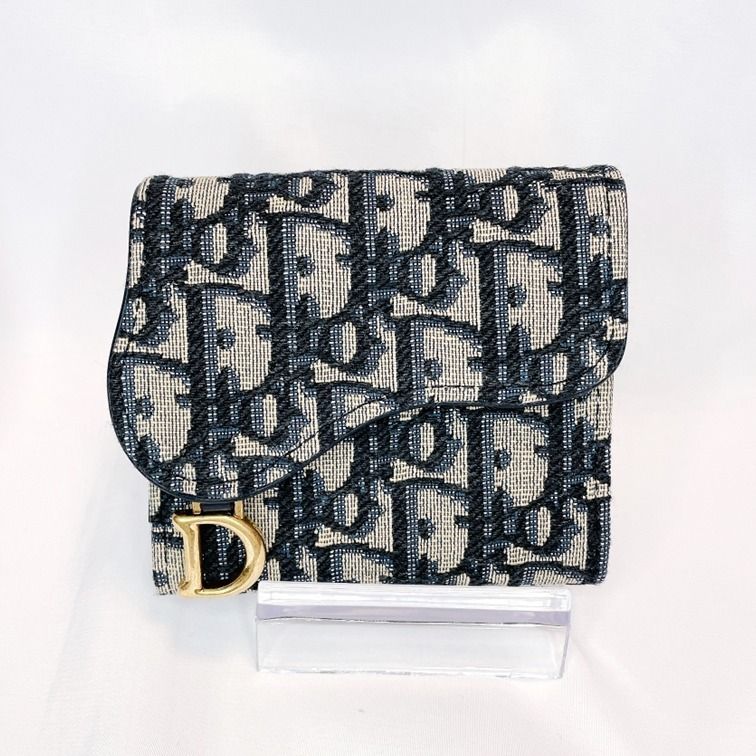 DIOR ミニ財布 SADDLE ロータスウォレット ディオールオブリーク (Dior