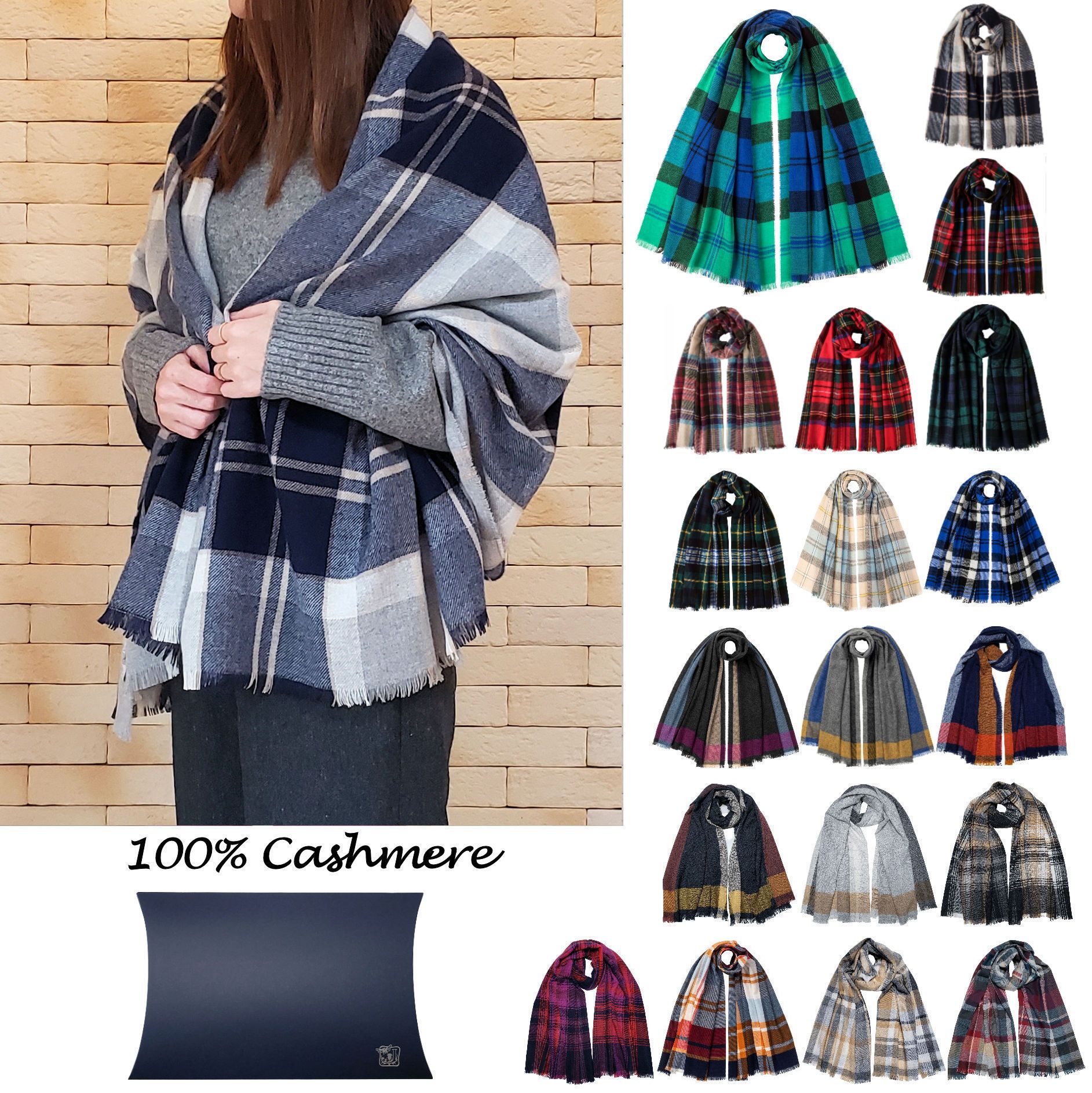 ジョンストンズ 中判 マフラー スカーフ グレースチュワート タータン