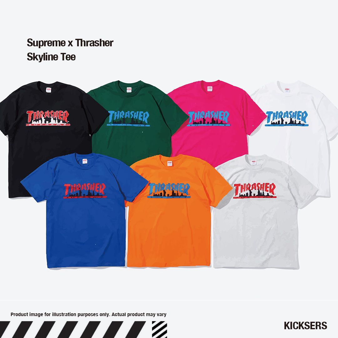 スラッシャーコラボ スカイライン Supreme Thrasher Skyline Tee