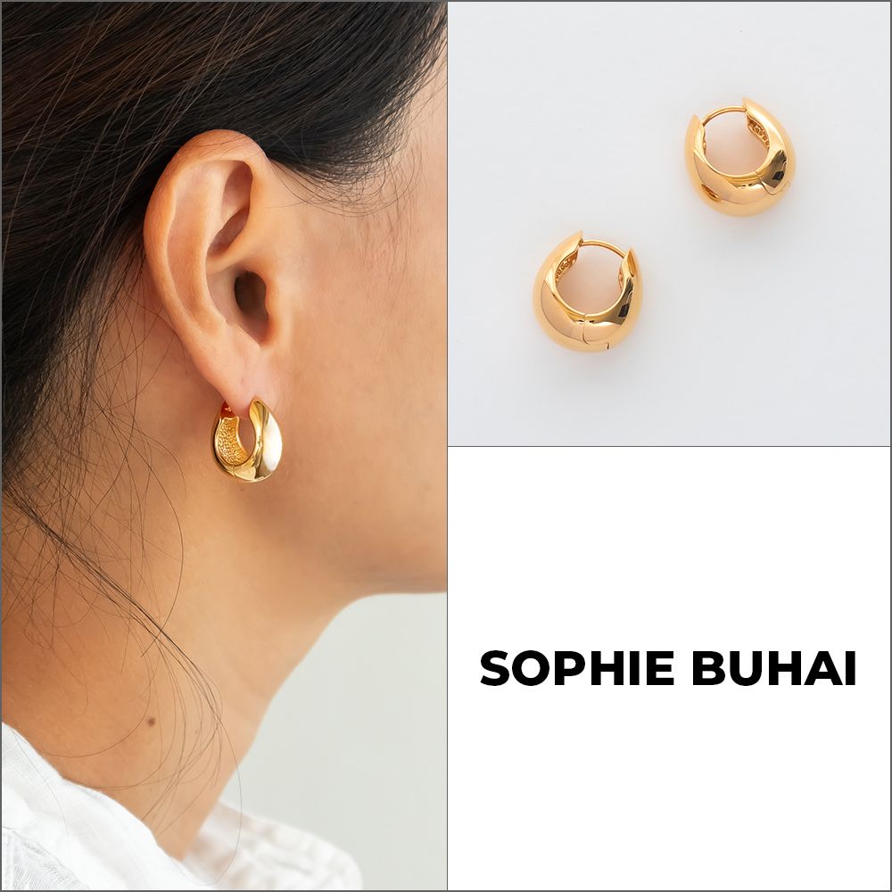 SOPHIE BUHAI】ゴールド HINGED フープピアス '関税込み' (SOPHIE