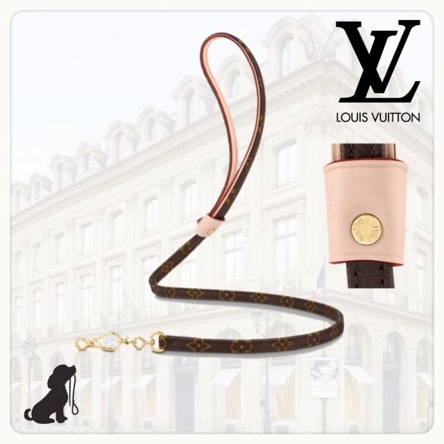 LOUIS VUITTONルイ・ヴィトンモノグラム小型犬リード&首輪