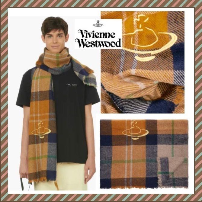 即発 日本未入荷 Vivienne Westwood マフラー ヤク ORB チェック