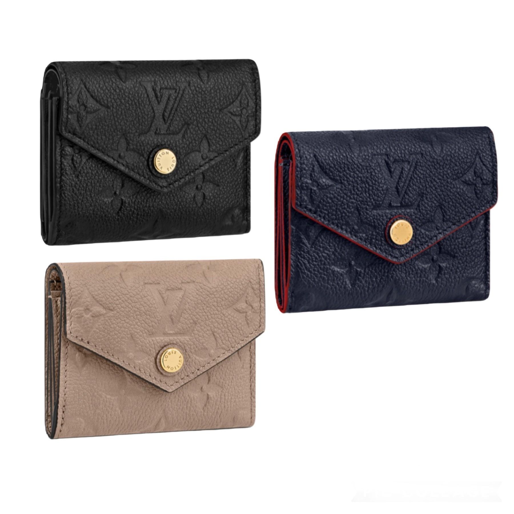 ルイヴィトン ポルトフォイユ・ゾエ アンプラント 三つ折り財布 (Louis