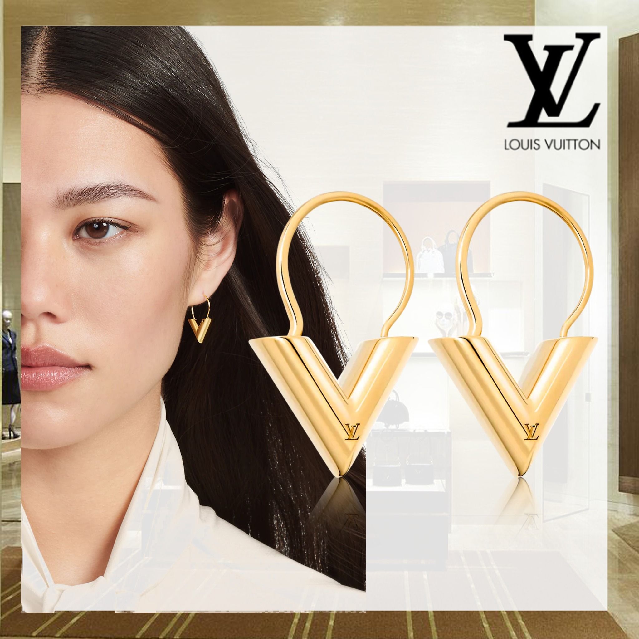 LOUIS VUITTON ルイヴィトン エセンシャルV ピアス ピアス(片耳用