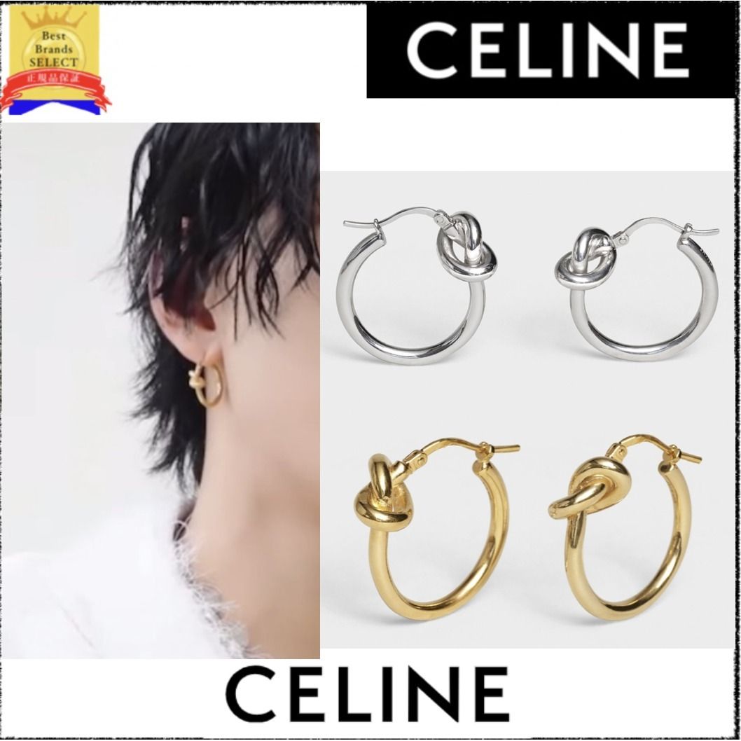 CELINE ノットスモールフープピアス片耳用 CELINE ノットフープピアス