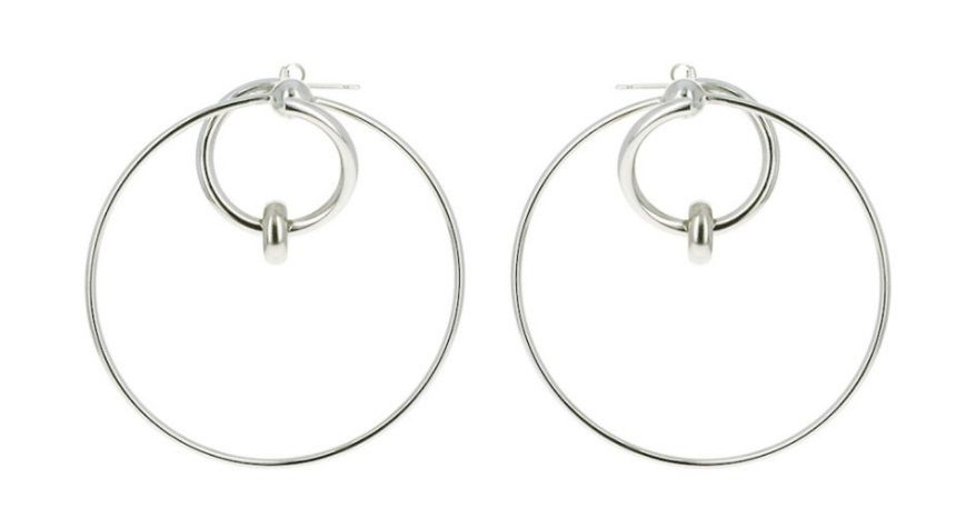 あおばくん着用）JUSTINE CLENQUET シルバー フープピアス あおばくん