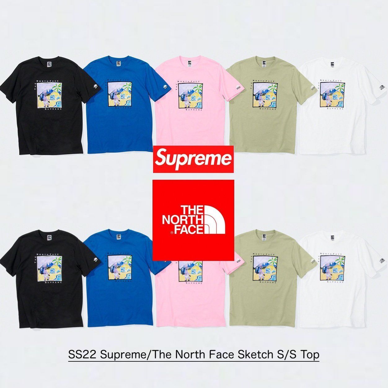 Supreme TNF Sketch S/S Top - シュプリーム ノースフェイス (Supreme