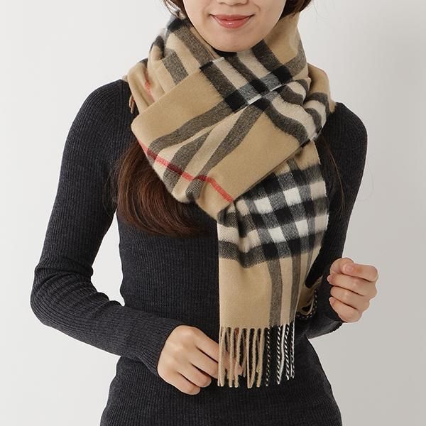 バーバリー マフラー ノバチェック ベージュ カシミア100% Burberrys