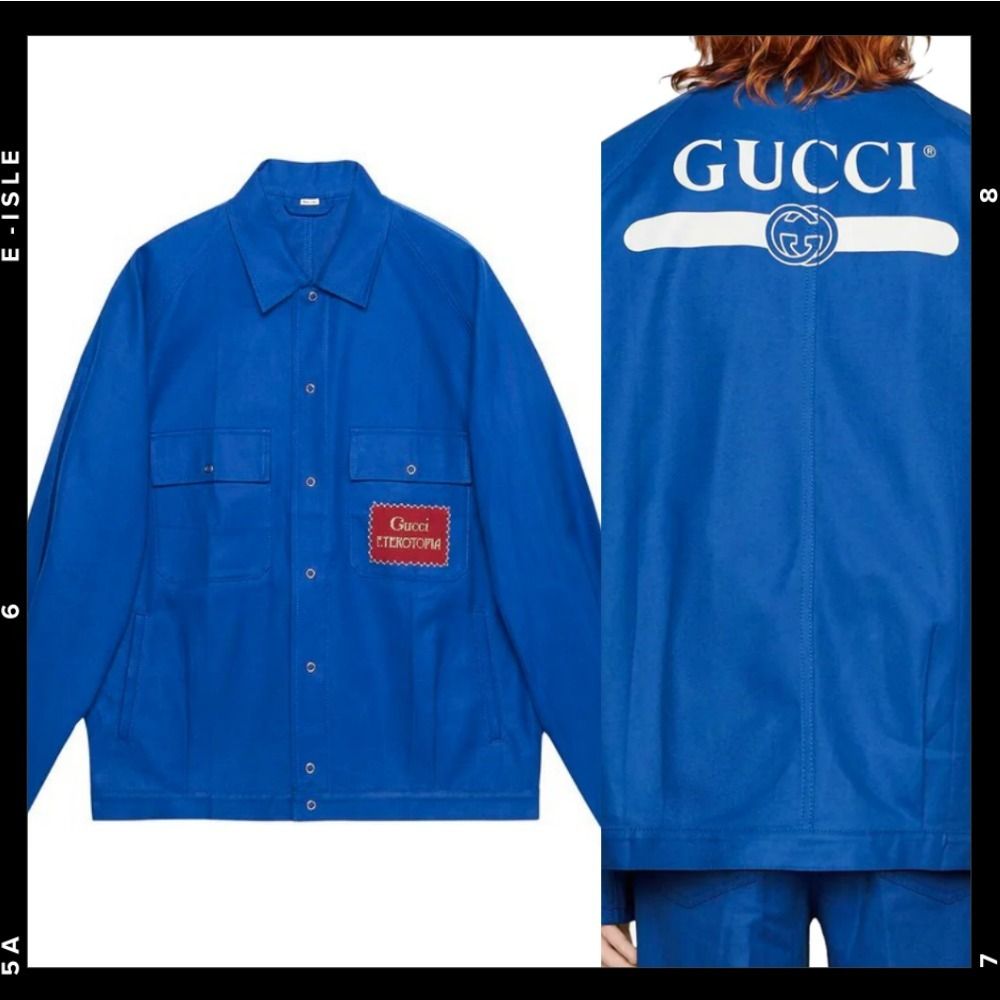 稀少【Gucci】ETEROTOPIAパッチオーバーサイズジャケット (GUCCI